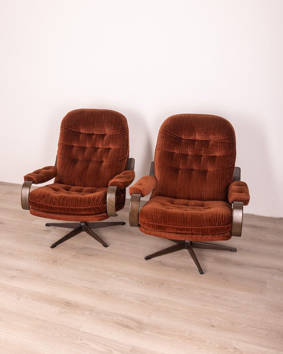Pair of vintage armchairs from the 60s Bordeaux Danish design