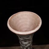 Vase à long col des années 20-40 grès émaillé signature d'artiste Tf