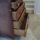 Vintage dressing table/chest - woven rattan - 5 drawers - mirror - 1960s/70s