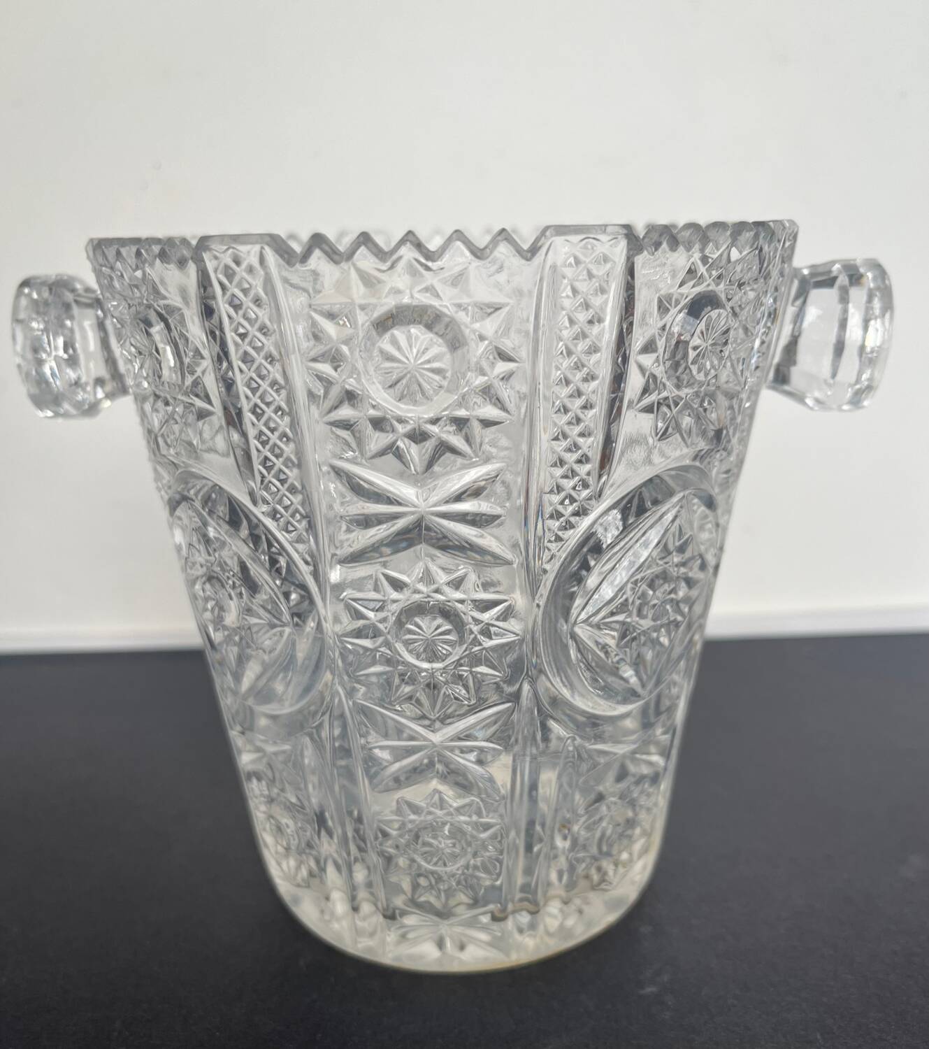 Vintage Cut Crystal Ice Bucket