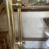 lampe italienne en laiton et opaline bras coulissant 67cm