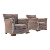 French Art Deco Lounge Chairs, 1920s, Set of 2