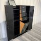 Vintage black Formica cabinet from the 60s