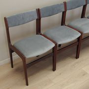 Set of four mahogany chairs, Danish design, 1970s, manufacture: Denmark