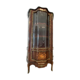 Showcase with curved face Louis XV style, mid-twentieth century