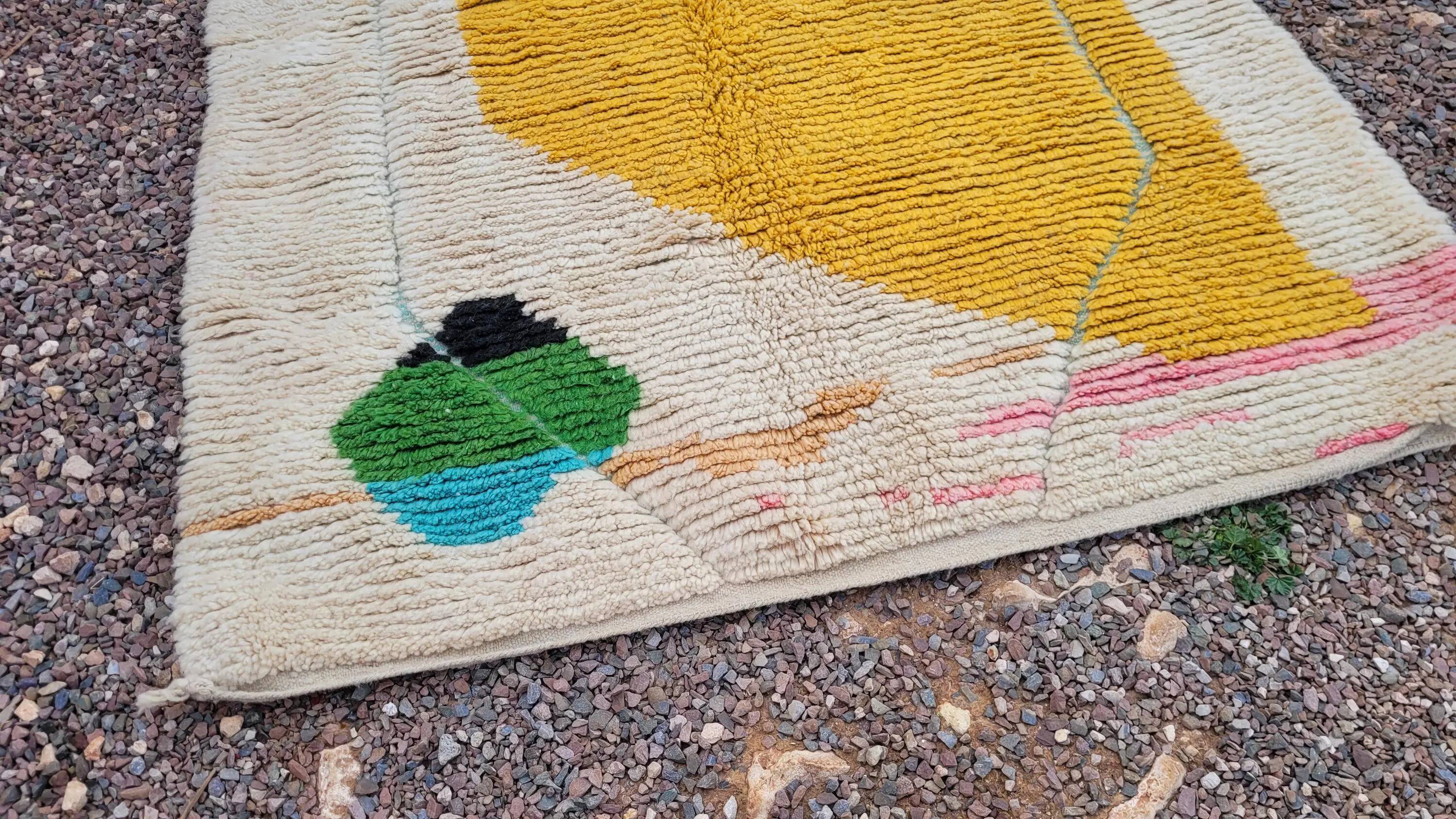 Handmade natural Berber rug 2.5x1.5 m