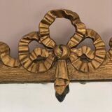 Large old mirror between two gilded pediment louis Philippe ice mercury