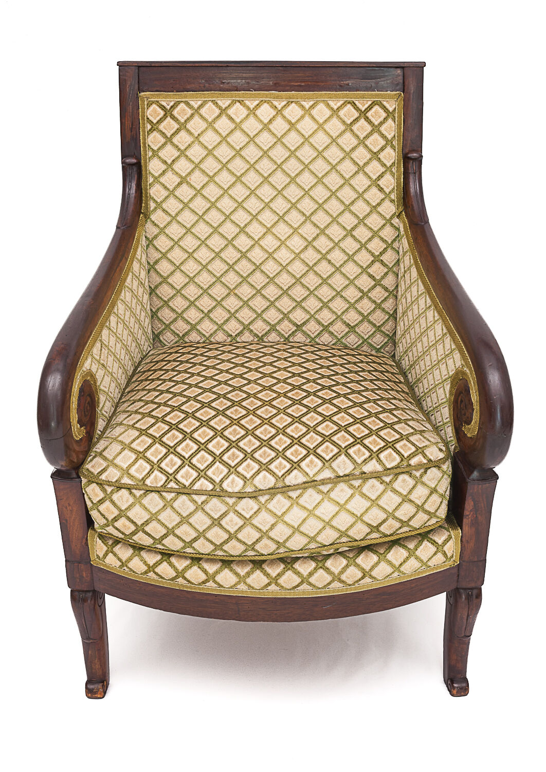 Duo of shepherdesses, Empire era. Silk velvet