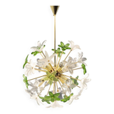 Sculptural Floral Glass Chandelier, Czechoslovakia, 1970s–1980s