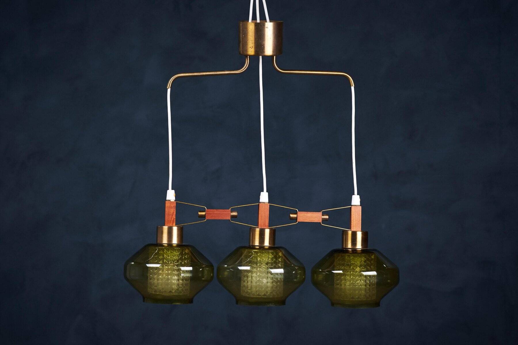 Glass Pendant Lamp by Carl Fagerlund, 1961