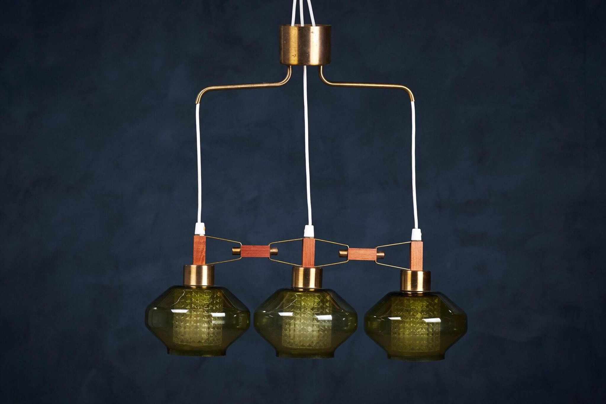 Glass Pendant Lamp by Carl Fagerlund, 1961