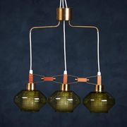 Glass Pendant Lamp by Carl Fagerlund, 1961