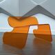 Orange plexiglass chair, 1970s France.