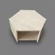 Hexagonal side table in travertine by Claude Berraldacci. France.