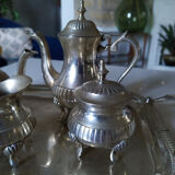 Silver metal coffee set