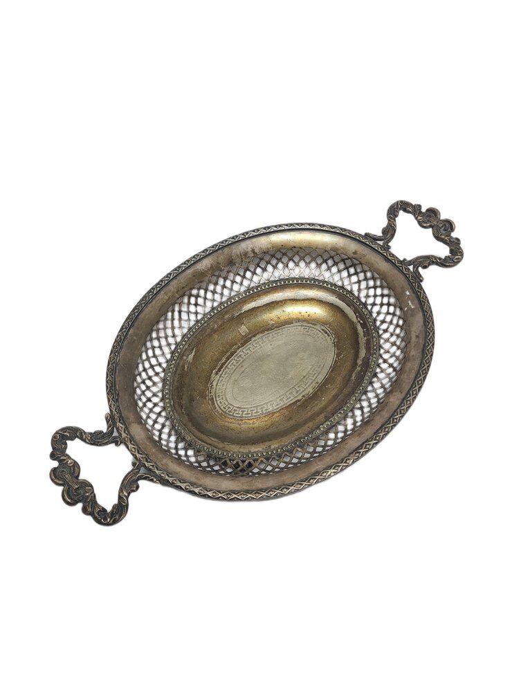 Art Nouveau fruit bowl on stand by Fraget, Poland, 1900s
