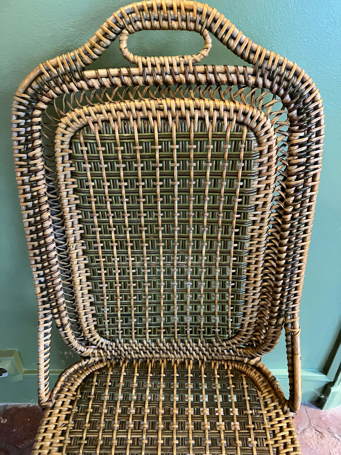 Vintage rattan chair house drucker