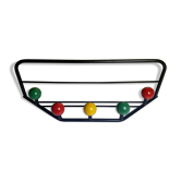Cloakroom 5 coat hooks in colorful wood balls
