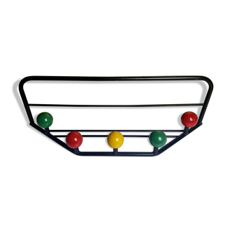 Cloakroom 5 coat hooks in colorful wood balls