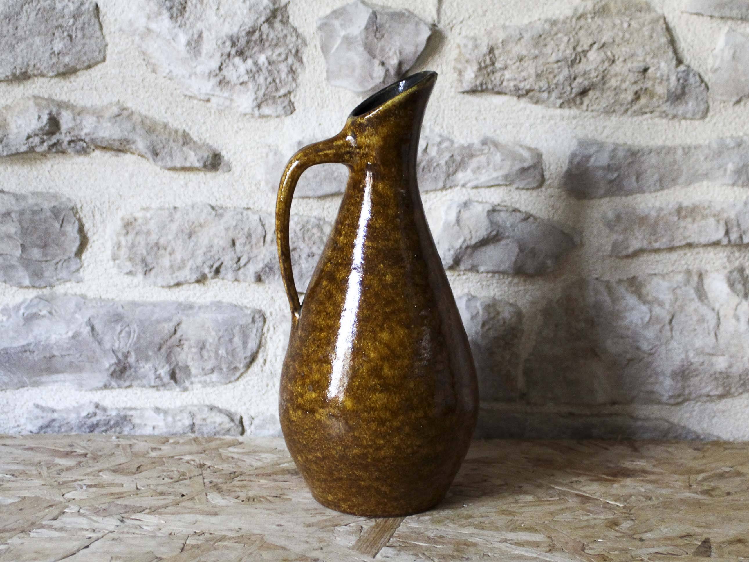 Accolay glazed ceramic pitcher