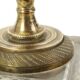 Lampe de table Empire en cristal taillé motif diamant et bronze doré