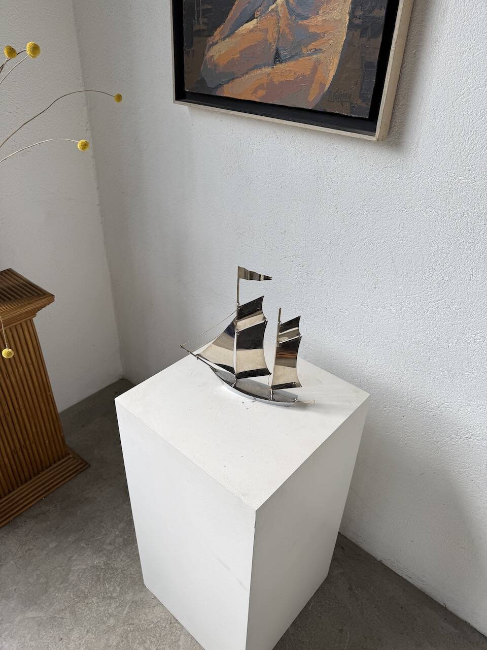 Stainless steel boat from the 1980s.