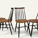 Set of 4 vintage wooden chairs, 1960s