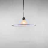 Space Age Italian Bubble Glass & Chrome Pendant Light, 1970's