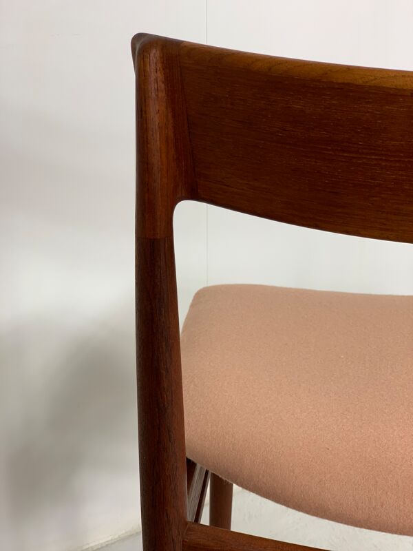 Chaise de salle à manger danoise en teck par Henry Rosengren Hansen