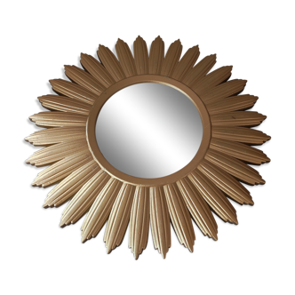 Sun mirror gilded wood frame / Diameter: 40 cm