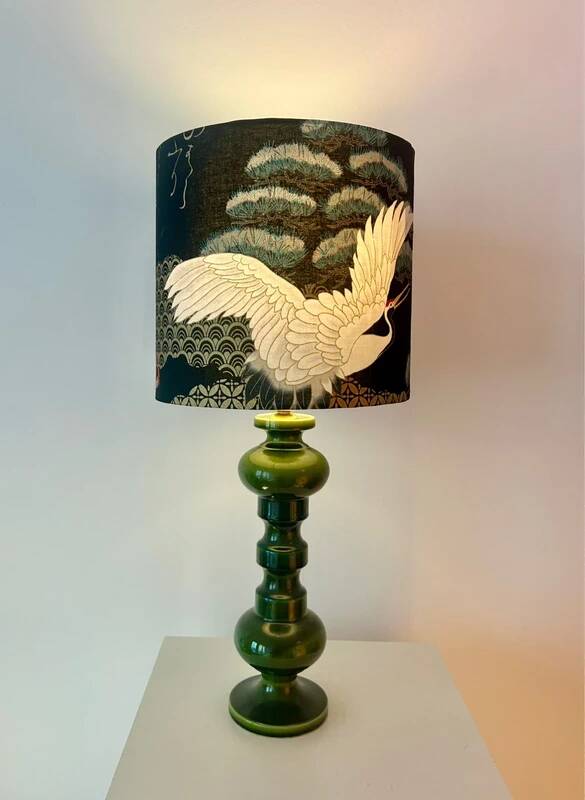 Upcycled accent lamp in Wächtersbach ceramic – rare unique item
