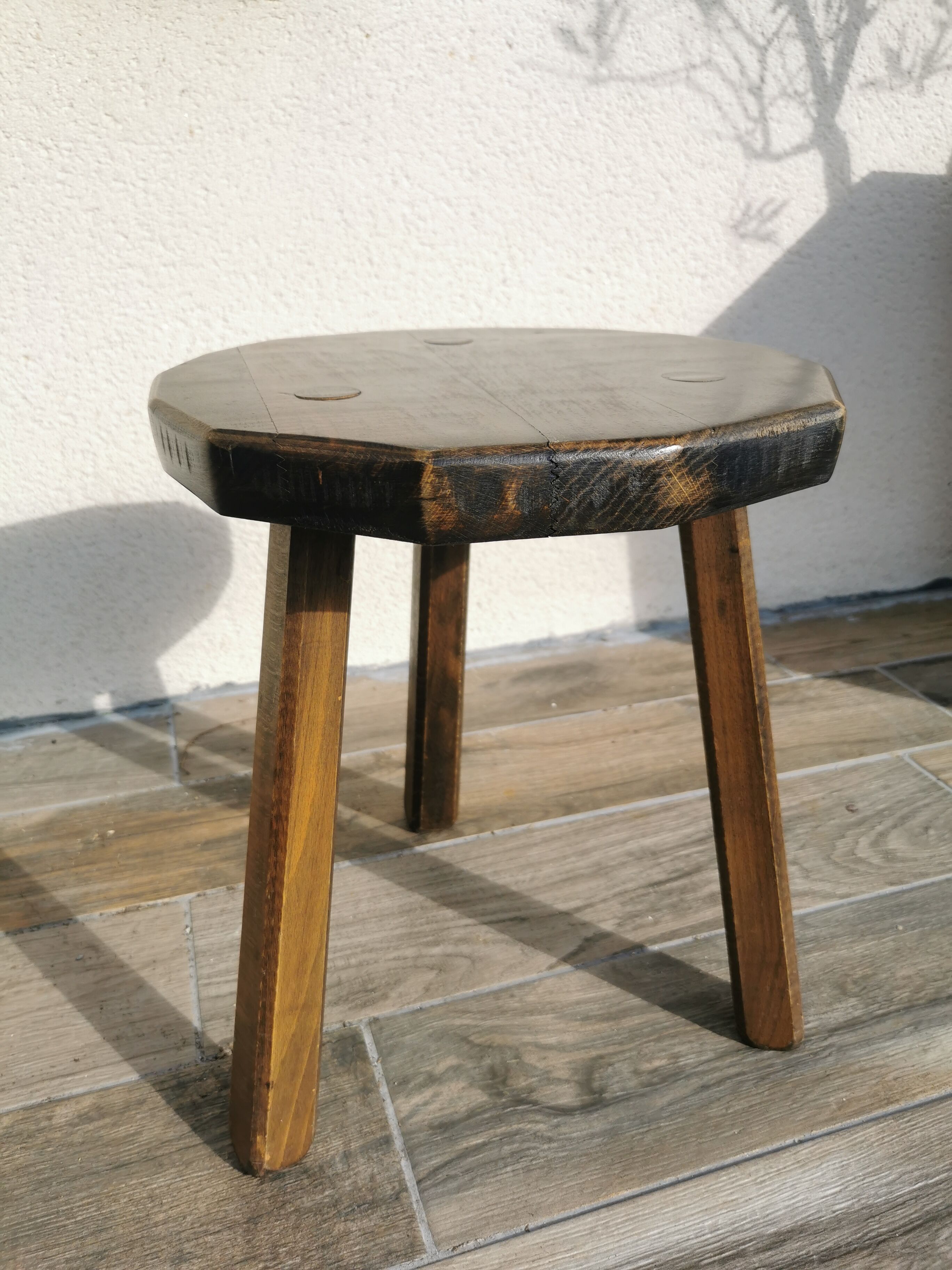 Handmade tripod stool
