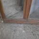 Old solid oak window from the early 20th century.