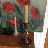 Pied de lampe en bois