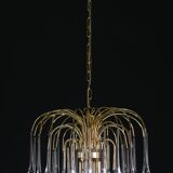 Lady Grace, Chandelier with Pink and Transparent Pendants, Murano Glass, 19