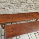 Lot deux bancs de ferme sapin vintage