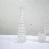 Carafe and 6 vintage glass glasses