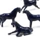 Blue porcelain happiness horses, 1970s