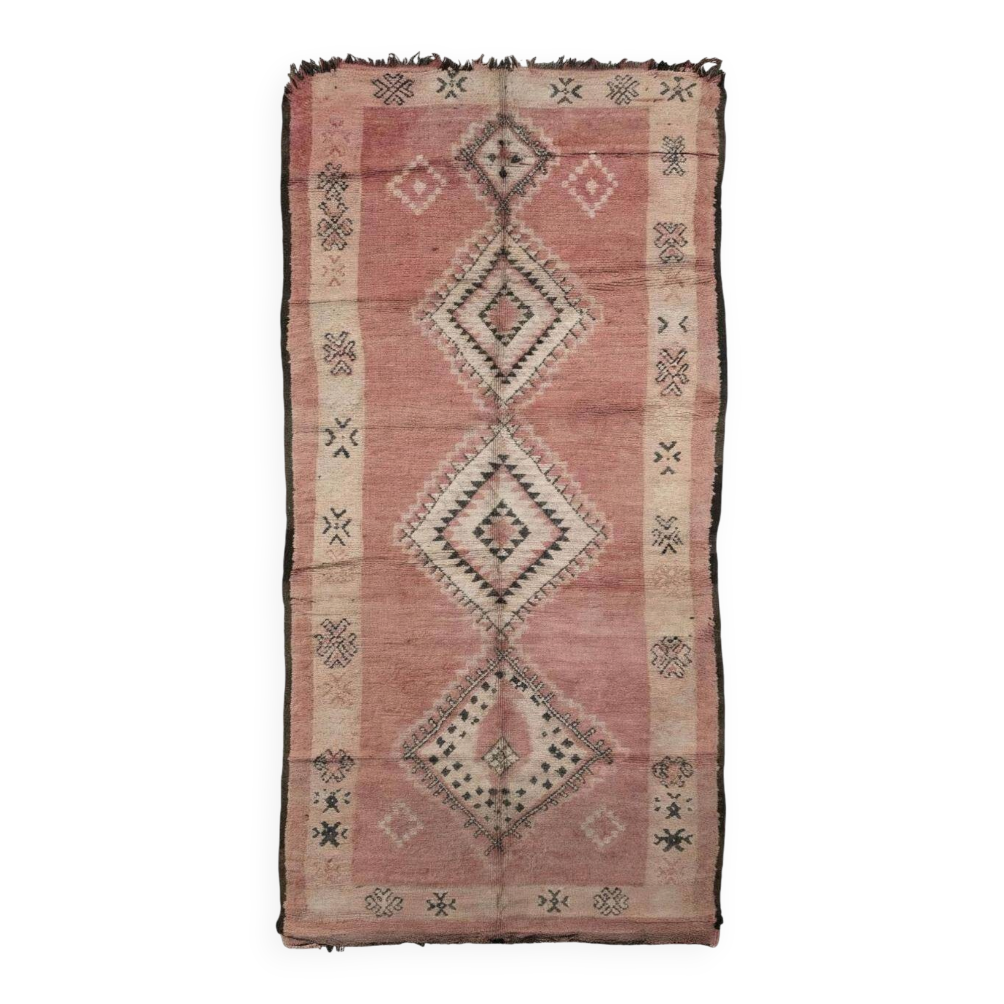 Tapis Marocain Rose Vintage - 390 x 166 cm