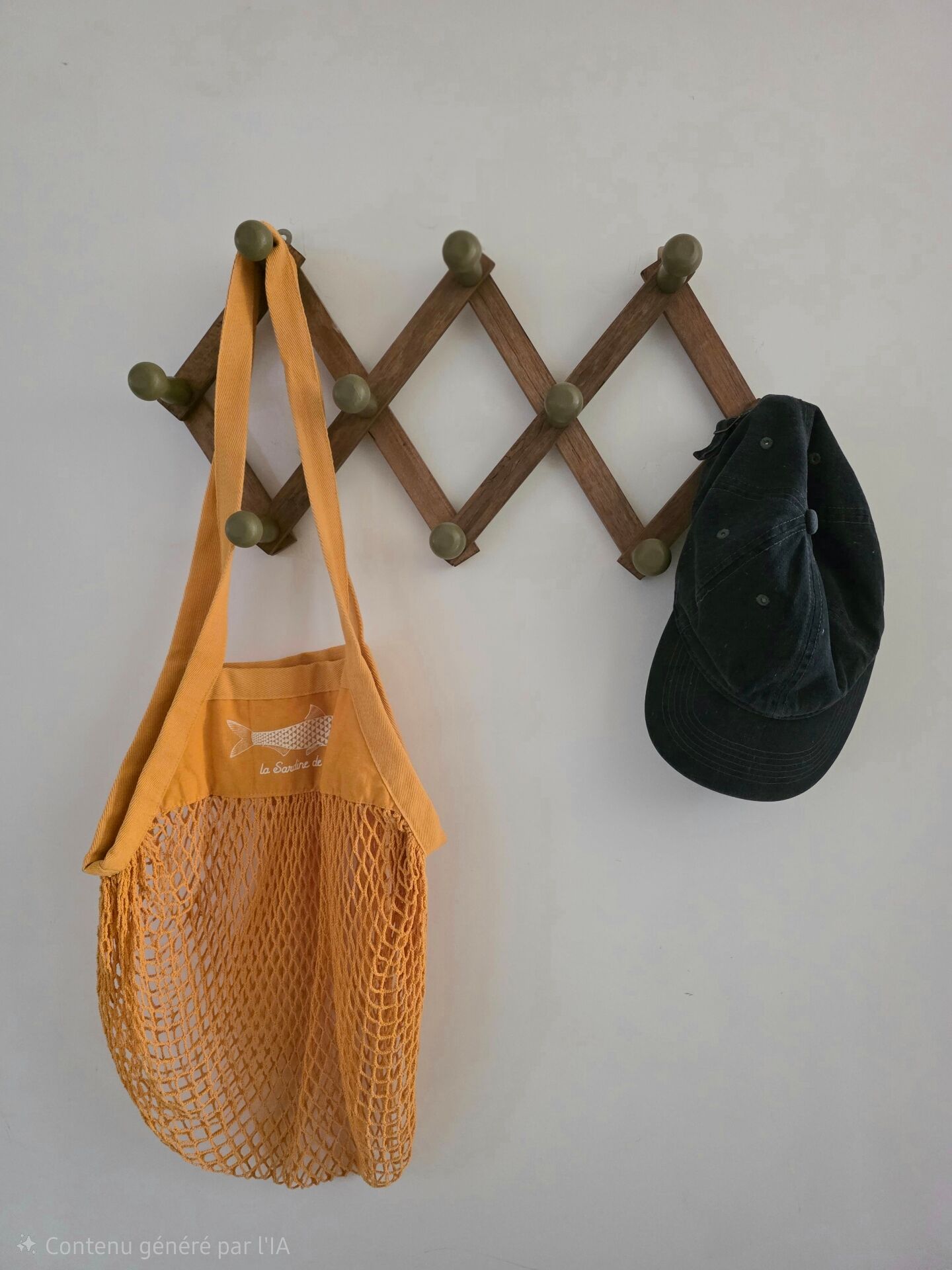 Vintage accordion coat rack