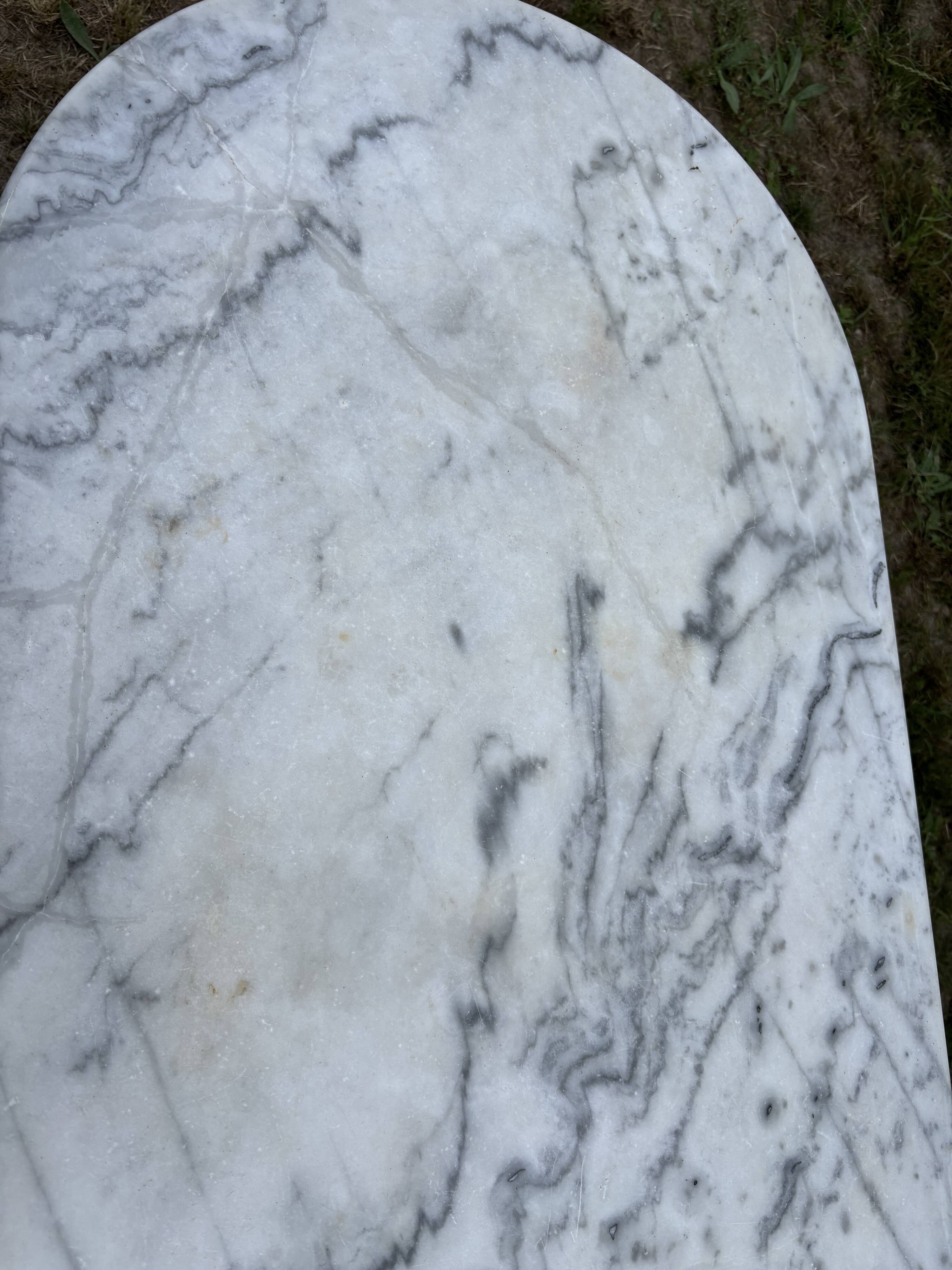 Vintage oval marble table