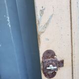 Old fir glass door