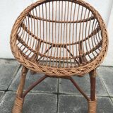 Pair of rattan chairs for children