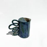 Curvy Blue Ice Pitcher