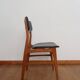 Lot de 6 chaises scandinaves skaï noir