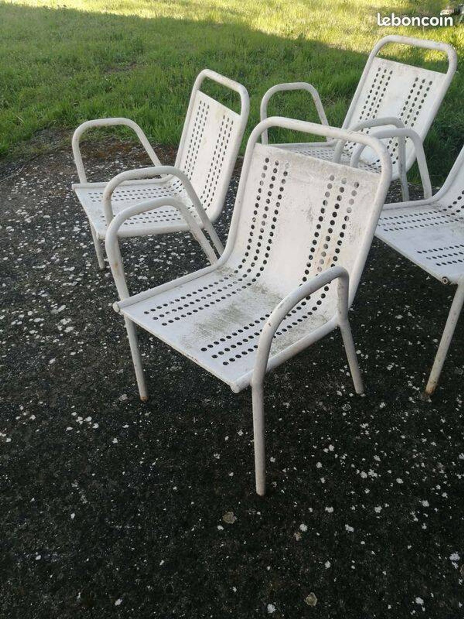 Lot de 4 Fauteuils de jardin vintage