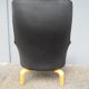 Scandinavian Pilot armchair by Arne Norell in black leather.