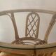 Table basse vintage en rotin et verre