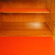 Chest of drawers wardrobe secretary showcase in blond wood 1960