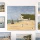 Small oil painting on canvas of the Seine Maritime coast.